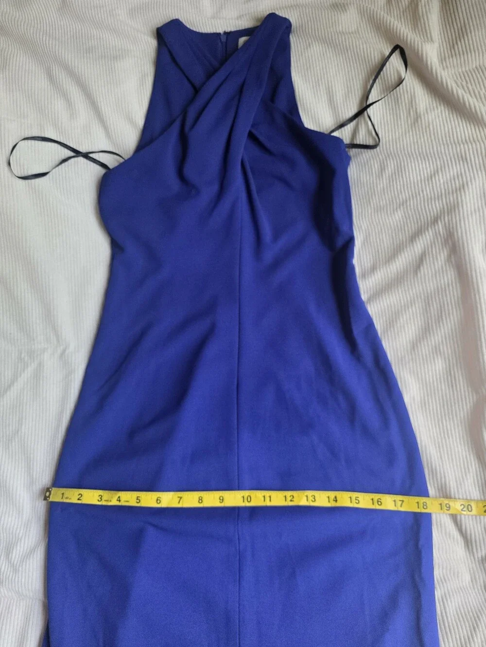Calvin Klein Crisscross Neck Dress Royal Blue Sz 4 Nwot
